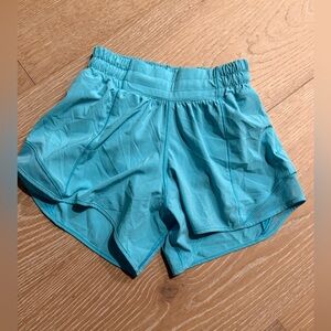 Lululemon Blue Hotty Hot Shorts 4” size 0